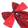 Silky Satin Lace Hair Clips Girls Polyester Long Tail Sailor Hair Bow Clip with Lace Details Girls Hair Bow Accessories