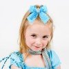 girls organza lace hair bow clips with pearl