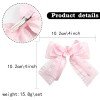 girls organza lace hair bow clips with pearl