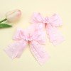 girls organza lace hair bow clips with pearl girls organza lace hair bow clips with pearl