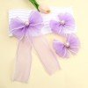 Girls Organza Hair Bow Set Mesh Long Sailor Hair Bow with Pearls for Girls Kids Heart Rhinestone Hair Bow Accessories
