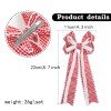 Back to School Gingham Hair Bows for Girls Moonstitch Long Tail Plaid Hair Bow Clips Kids Hair Bow Accessories