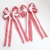Back to School Gingham Hair Bows for Girls Moonstitch Long Tail Plaid Hair Bow Clips Kids Hair Bow Accessories