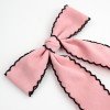 Moonstitch Suede Long Sailor Hair Bows For Girls Coquette Faux Suede Bow Barrette for Long Hair Kids Hair Accessories