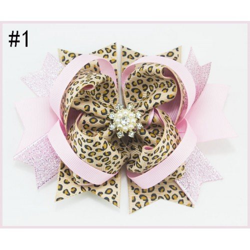5.5''rhinestone big hair bows big boutique bows 
