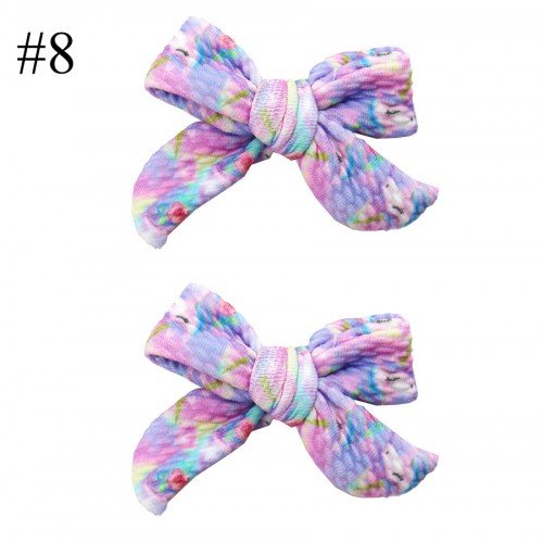 3'' liverpool fabric unicorn Hair Bows Barrette For baby Girls Hair Accessories mini hair clips 3'' liverpool fabric unicorn Hair Bows Barrette For baby Girls Hair Accessories mini hair clips
