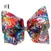 Splash-ink jojo Alligator Clip rainbows Hair Bow Splash-ink jojo Alligator Clip rainbows Hair Bow
