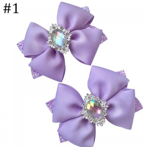  3.5'' glitter ribbon hair bows for summer hair  accessories for girl kids