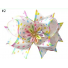 4.5 Girls Lotus Hair Bow Clip Rainbow Flower Colorful Ribbon Hair Clip Baby Hair Accessories