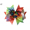 4.5 Girls Lotus Hair Bow Clip Rainbow Flower Colorful Ribbon Hair Clip Baby Hair Accessories