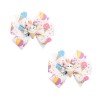 Summer Ice Cream Pinwheel Hair Bows Cute Watermelon Pineapple Fruit Hair Clip Kids Hair Bow Accessories
