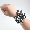 Racing Team Hair Bows Checkered Flag Hand Bows for Girls Racing Headband Checkered Wrist Corsage Kids Outfit Accessories