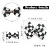 3pcs/set Racing Team Hair Bows Checkered Flag Hair Clip for Girls Racing Gingham Bow Clip Checkered Kids Hair Accessories