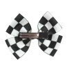 3pcs/set Racing Team Hair Bows Checkered Flag Hair Clip for Girls Racing Gingham Bow Clip Checkered Kids Hair Accessories