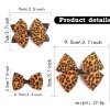 Leopard Hair Bows Set for Girls Boutique Toddler Leopard Printed Ribbon Hair Bow Kids Hair Accessories