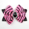 Zebra Print Glitter Hair Bows for Girls, Shiny Glittery Large Bow Clips Zebra Print Glitter Hair Bows for Girls, Shiny Glittery Large Bow Clips