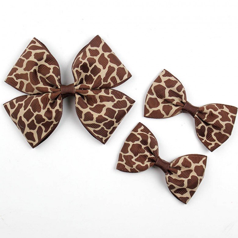 3pcs Zebra Print ribbon Hair Bows for Girls 3pcs Zebra Print ribbon Hair Bows for Girls