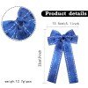 Women Vintage Soft Solid Denim Bow Barrette Big Size Jeans Hair Clips Hairpin Girls Blue Denim Headwear