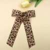 Women Gorgeous Leopard Hair Bows Clips pink Leopard Long Streamer Cheer Hair Clip Girls Hair Bow Accessories