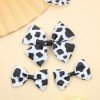 Girls Cow Hair Bow Set pink Cow Fruit Pattern Hair Clips for Toddler Kids Cute Hair Bow Accessories