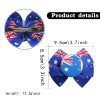 Flag Hair Bows Badge Australian Countries Flag Hair Bows with Flag Badge Button Mexico Flag Hair Bow