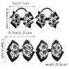 4pcs Paw Print Hair Bows Dog Black Paw Print Hair Bow Clip Dog Lover Accessories Kids Hair Bow Accessories