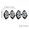 2pcs Paw Print Hair Bows Dog Black Paw Print Hair Bow Clip Dog Lover Accessories Kids Hair Bow Accessories