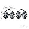 2pcs Paw Print Hair Bows Dog Black Paw Print Hair Bow Clip Dog Lover Accessories Kids Hair Bow Accessories