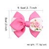 Spring Summer Rose Flower Long Sailor Hair Bow Clips Rose Inspired Floral Hair Bow for Toddler Kids Hair Accessories