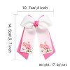 Spring Summer Rose Flower Long Sailor Hair Bow Clips Rose Inspired Floral Hair Bow for Toddler Kids Hair Accessories