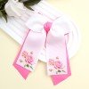 Spring Summer Rose Flower Long Sailor Hair Bow Clips Rose Inspired Floral Hair Bow for Toddler Kids Hair Accessories
