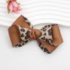 Gingham Hair Bow Clip for Girls Leopard Grosgrain Ribbon Hair Bows School Gingham Hairpins Kids Hair Bow Accessories
