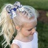 Large Patterned Ribbon Hair Bows with Picot Edge for Girls