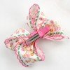 Large Patterned Ribbon Hair Bows with Picot Edge for Girls