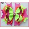 4.5'' two layer funky hair bows