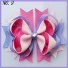 4.5'' two layer funky hair bows