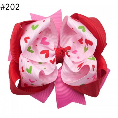 5 Inch Colorful Glitter Big Sequin Layered Ribbon Hair Bows Clip for Baby Girl Accessories