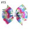3.25”Rainbow Unicorn Hair Bow Head Clips 1-50