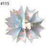 3.5" Fairy Hair Bow Clip cartoon Unicorn Flower Surprise Baby girls gift printed ribbon hair clip