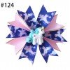 3.5" Fairy Hair Bow Clip cartoon Unicorn Flower Surprise Baby girls gift printed ribbon hair clip