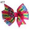 3.25”Rainbow Unicorn Hair Bow Head Clips 51-88