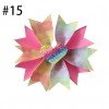 Girls 3.5" Rainbow Fairy Hair Bow Clip Valentine Easter glitter Crown Love and Star ribbon hair clip Clip Valentine Easter glitter Crown Love and Star ribbon hair clip