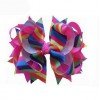 Happy Girl Hair Accessories Rainbow 4.5" Blossom Bow Clip ribbon bowknot hair clip47-58