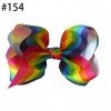 8" Grosgrain Ribbon Rainbow hair bows colorful printed baby girls hair clip 8" Grosgrain Ribbon Rainbow hair bows colorful printed baby girls hair clip