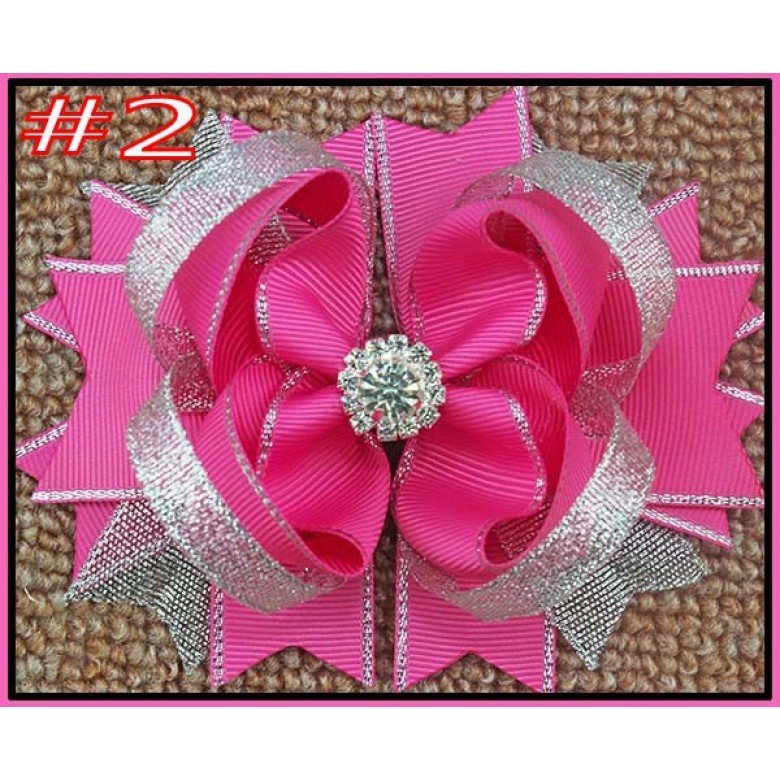 rhinestones hair bows,girl hair accessories. rhinestones hair bows,girl hair accessories.