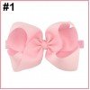 6'' boutique hair bows with elastic headbands ABC hair bows Boutique hair bows solid big hair bows girl hair acecssories