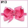 6'' boutique hair bows with elastic headbands ABC hair bows Boutique hair bows solid big hair bows girl hair acecssories