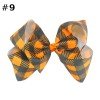 8'' Buffalo Plaid bows christmas halloween Hair Bows With Clips plaid Kids Girls Princess Handmade Boutique hair accessories