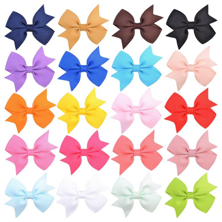 2.2'' Girls bow Toddler hairpin Girls' school bow  color boutique grosgrain bow Hair accessories