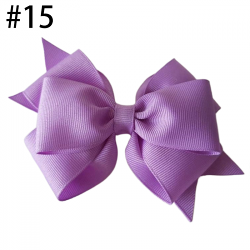 3inch  back to school bows  solid ribbon bow clip